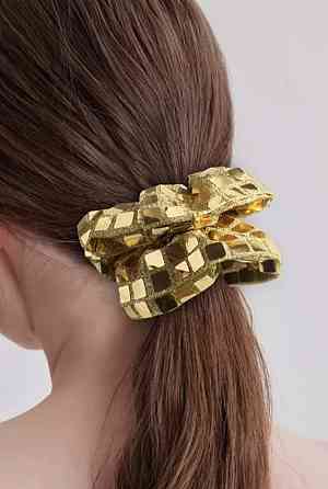 Гумка для волосся срібляста Золотистий Смела