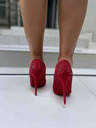 Seastar Туфлі жіночі SEASTAR червоні еко-замша каблук 11см 36р.37р.39р. (1921) Коломыя