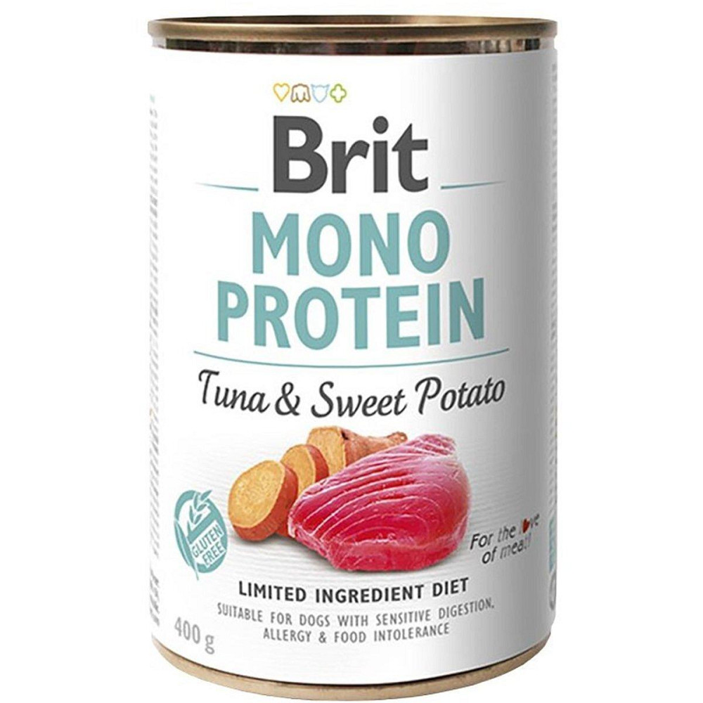 Влажный корм Брит Brit Mono Protein для собак с тунцом и бататом 400 г Винница - изображение 1