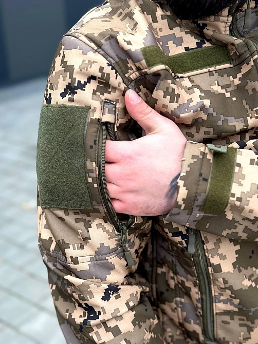 Мужская военная пиксельная куртка soft shell демисезонная тактическая куртка софт шел для военнослужащих Львов - изображение 3
