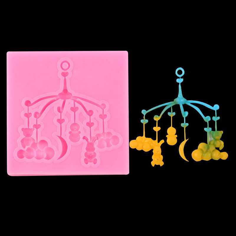 Силиконовая форма Мобиль для младенца 77 на 76 мм розовый Киев - изображение 6