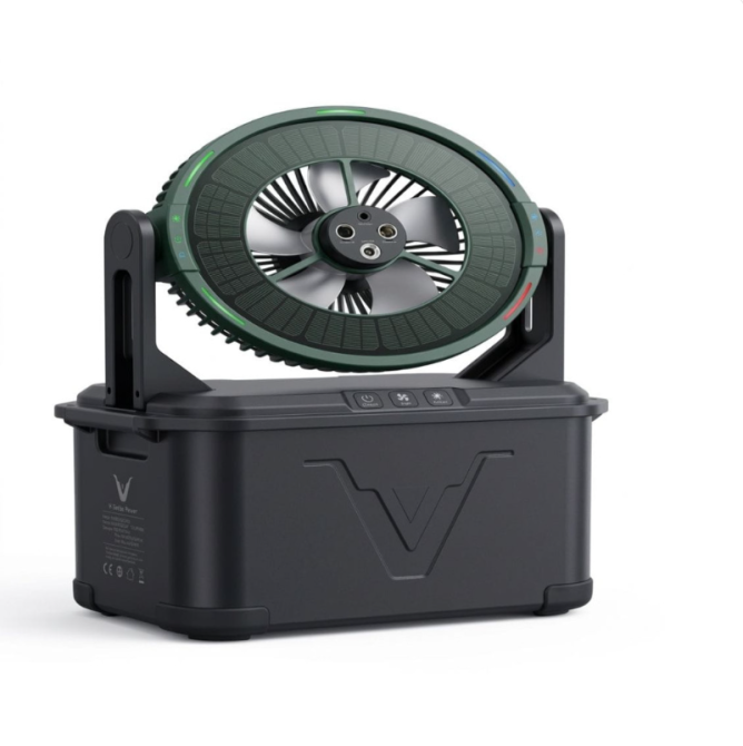 Портативный вентилятор-увлажнитель TS-5574 dark green 2 в 1 USB, охлаждение, 3 режима, компактный Одесса - изображение 1