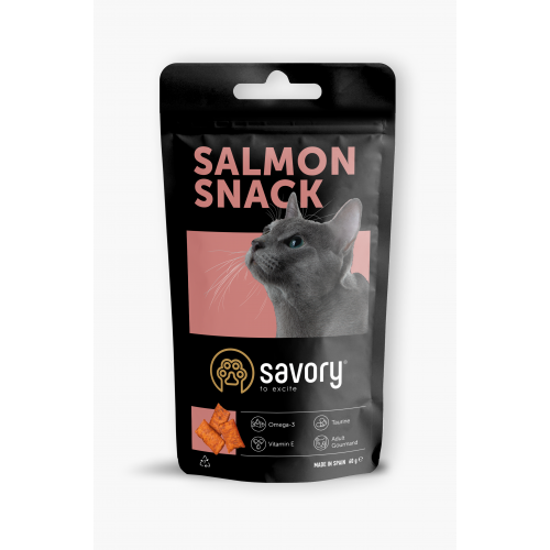 Хрумкі ласощі Savory Snack Подушечки для вибагливих котів, з лососем, 60 г Київ - фото 1
