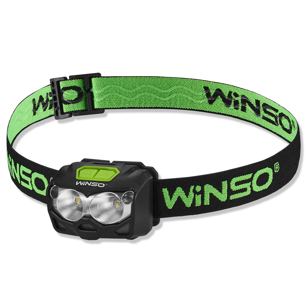 Ліхтар налобний Winso Pro 500Lm, 2x5W CREE XTG, 1200mAh/3xAAA, з сенсором білий/червоний Львів - фото 1
