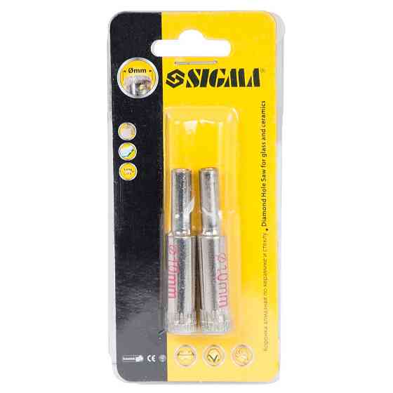 Sigma Коронки алмазные по керамике и стеклу Ø10мм (КРАТНО 2шт) SIGMA (1541101) Київ