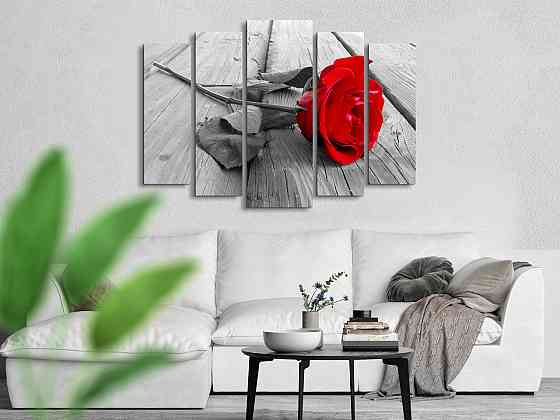 Модульна картина Троянда Art-278_5 ( 80х118см ) Київ