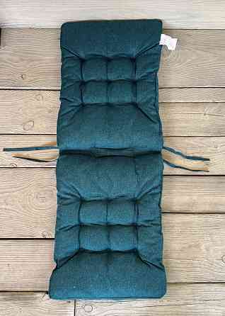 Подушка для стільців (40x120х4 см) подвійна Decorator Мальмо колір лазурний 84-173 Київ