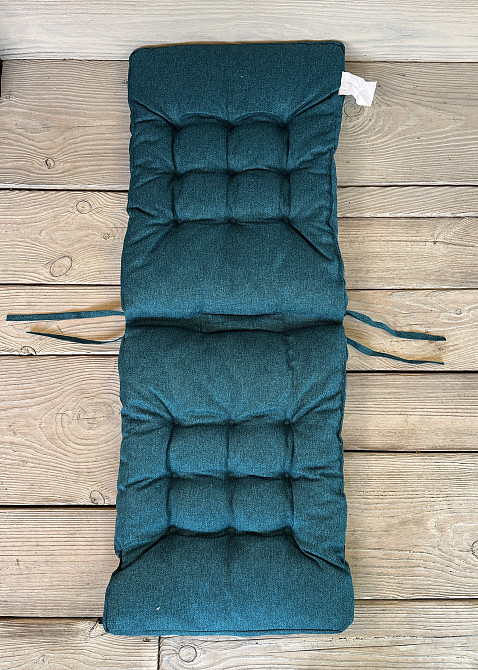 Подушка для стільців (40x120х4 см) подвійна Decorator Мальмо колір лазурний 84-173 Київ - фото 5