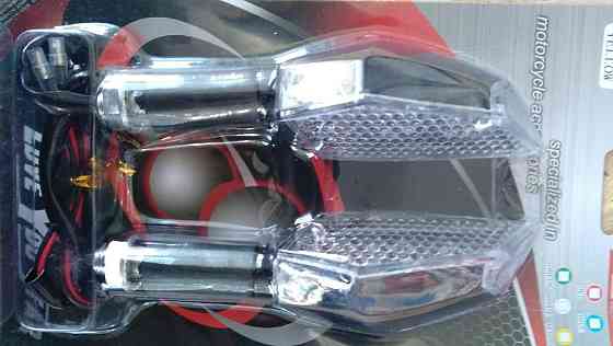 Повороти світлодіодні, багатокутні (пара) (чорні) ST Київ