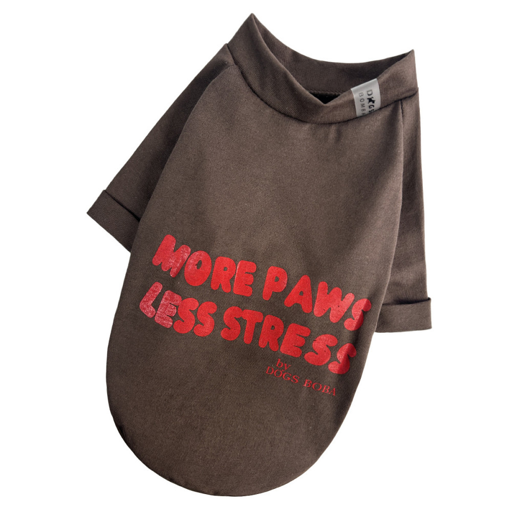 Футболка для собак бавовна Dogs Bomba Less Stress унісекс шоколад Одеса - фото 4