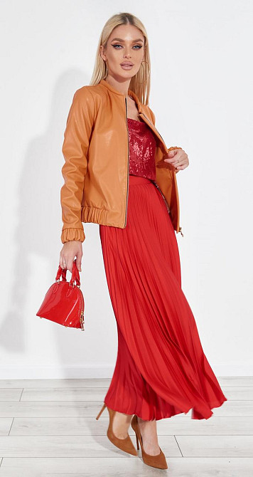 Яркая куртка из эко кожи Киев - изображение 7