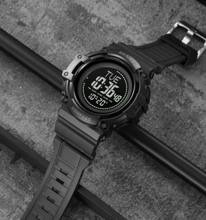 Годинник чоловічий спортивний Skmei 2233 compass з компасом (Чорний) Вінниця