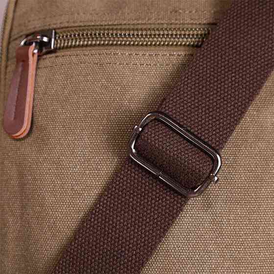 Сумка почтальонка на плечо из плотного текстиля Vintage 22228 Оливковый Киев