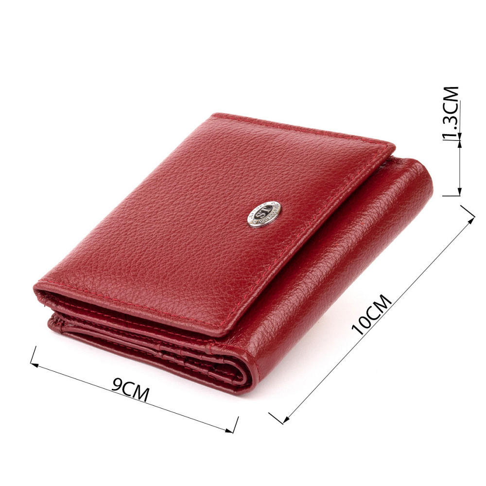 Компактний гаманець жіночий ST Leather 19257 Бордовий Київ - фото 10