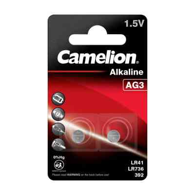 Батарейка AG3 / LR41 Alkaline * 2 Camelion (AG3-BP2) Вінниця