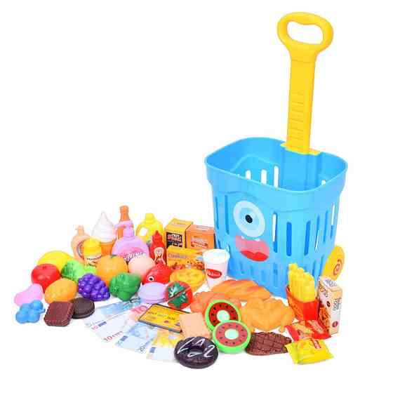 Дитячий візок із продуктами 35631(Blue) 49 продуктів Вінниця