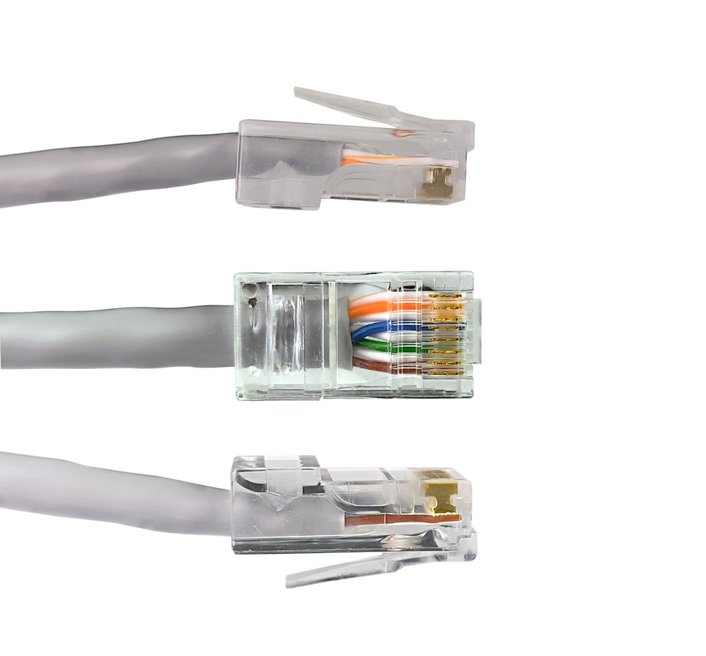 Набор коннектор RJ45 10 шт + колпачок под RJ45 синий 10 шт Киев - изображение 5