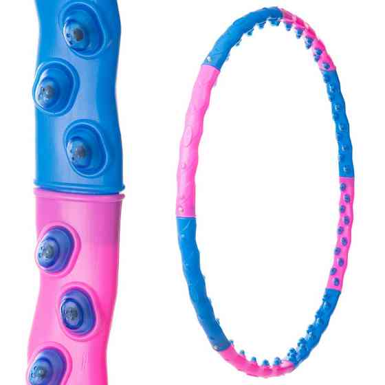 Обруч массажный Hula Hoop DOUBLE GRACE MAGNETIC JS-6008 Вишнёвое