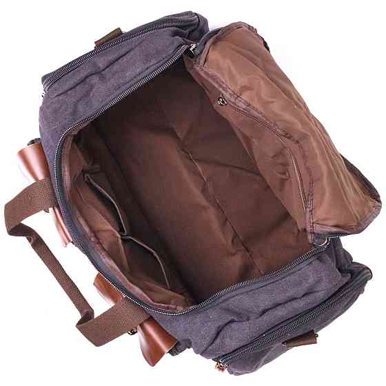 Большая дорожная сумка текстильная 21237 Vintage Черная Киев