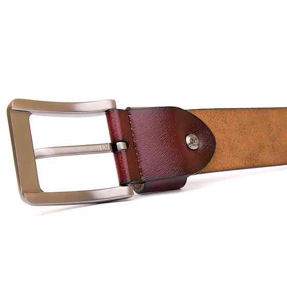 Ремень с дырками мужской Vintage 20381 Коричневый Киев