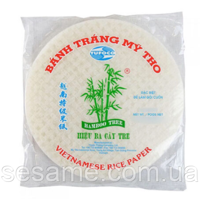 Рисовая бумага для спринг-роллов Rice Paper TUFOCO 30+л д.22см 340г Харьков