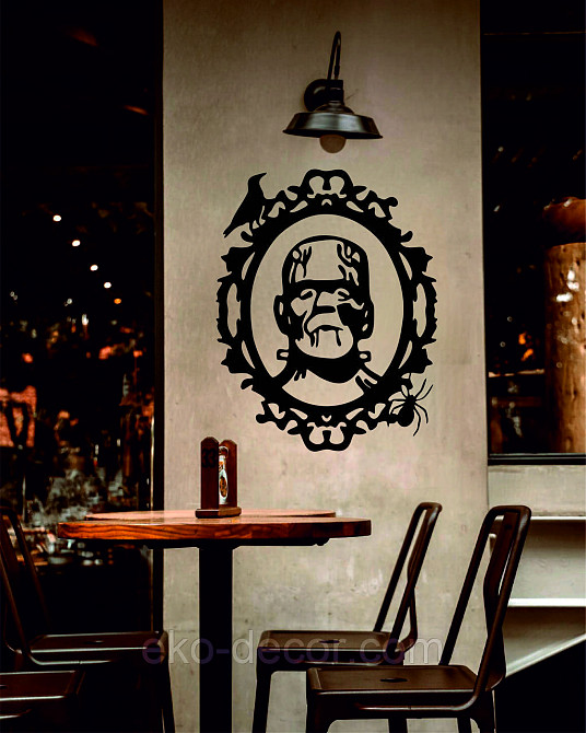 Декоративное настенное Панно «Франкенштейн», Декор на стену 90*70 см, Черный Киев - изображение 6