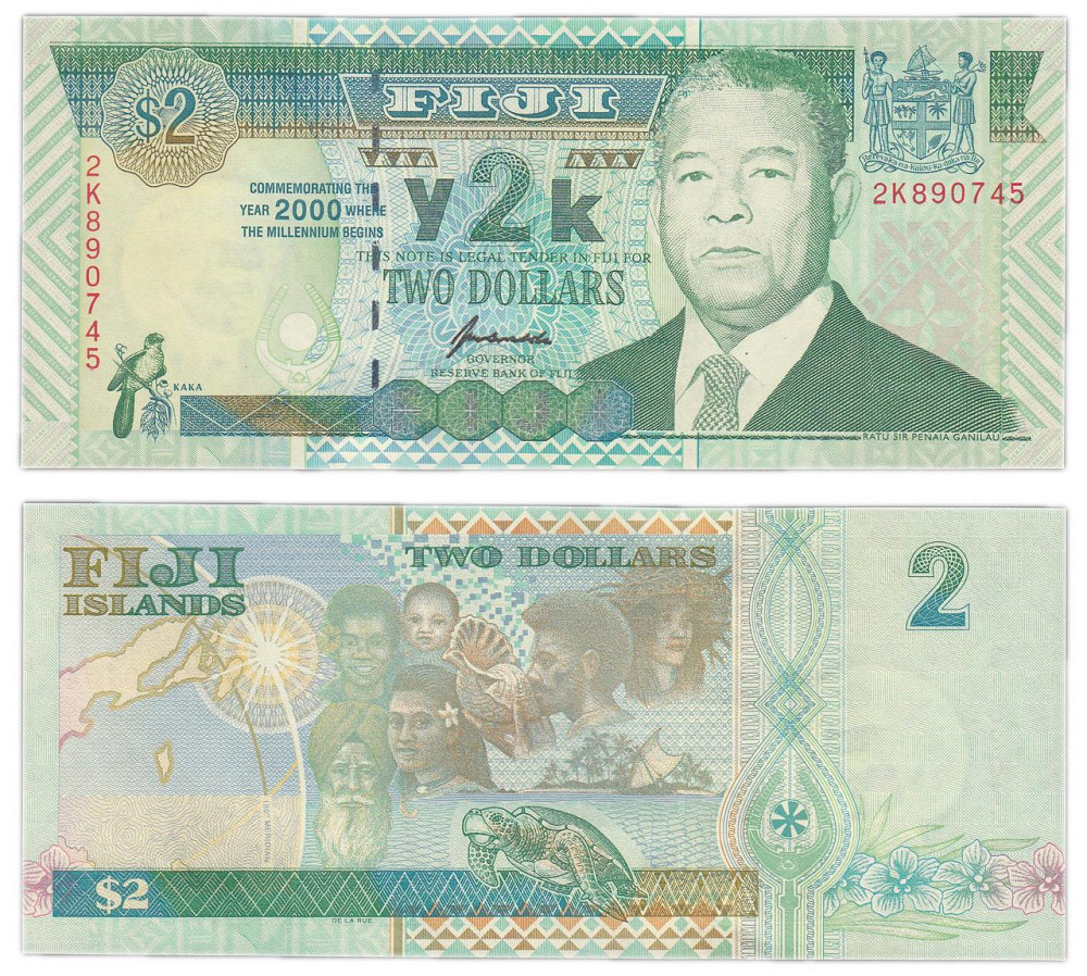 Фіджі / Fiji Islands 2 Dollars 2000 Pick 102a UNC Полтава - фото 1