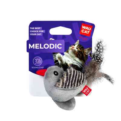 Іграшка для котів Waucat Fun Melodic Пташка зі звуковим чіпом 13 см (7513) Вінниця
