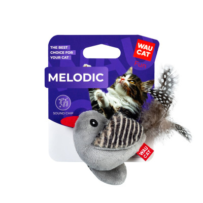 Іграшка для котів Waucat Fun Melodic Пташка зі звуковим чіпом 13 см (7513) Вінниця - фото 2