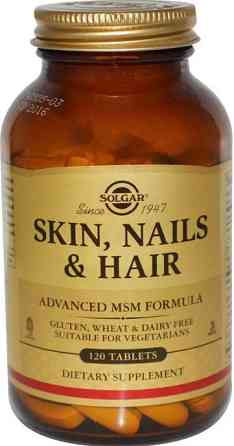 Витамины для волос кожи и ногтей  Solgar Skin Nails Hair 120 табл Киев