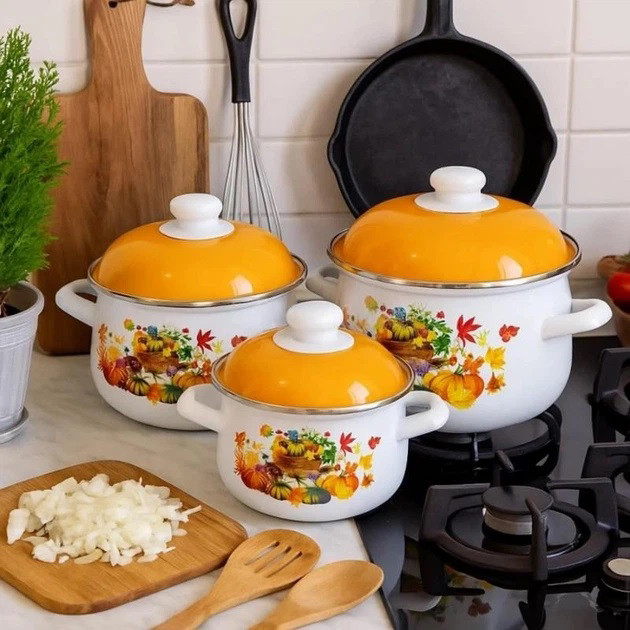 Сборный набор кастрюль, Набор кастрюль с комплектом крышек для электроплиты ZX-25 Львов - изображение 2