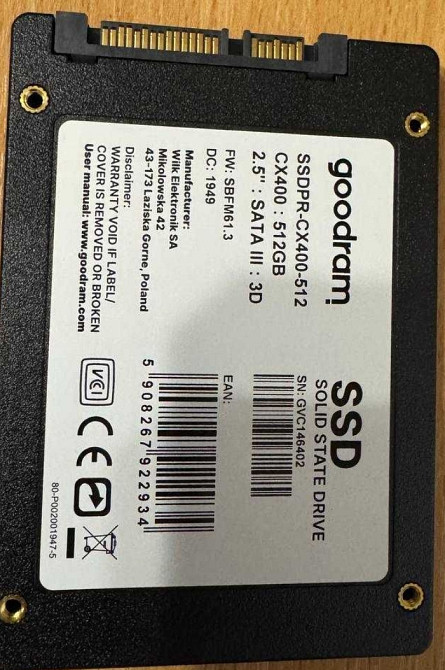 Ідеальний SSD диск GOODRAM CX400 Gen.2 512 GB. Київ - фото 2