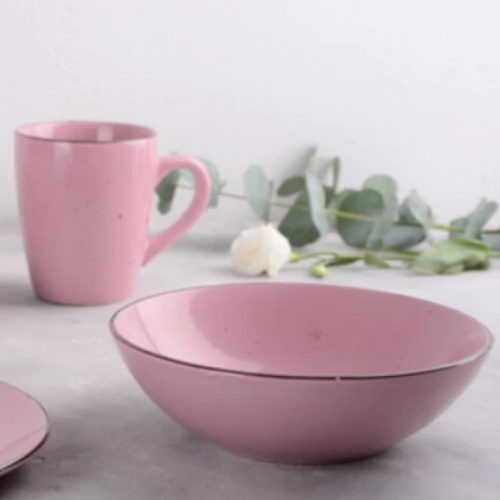 Салатник-піала Terra 650мл YF6007-3 пудрово-рожевий LIMITED EDITION Житомир - фото 4