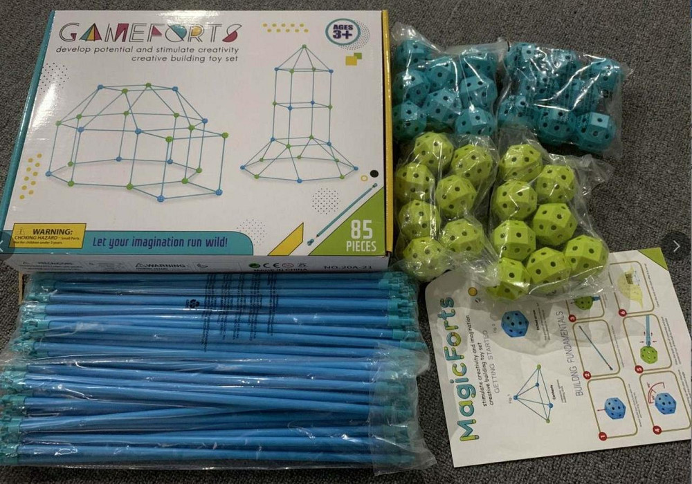 Дитячий ігровий 3D конструктор Намет Халабуда Game Forts (85 деталей) Вінниця - фото 11