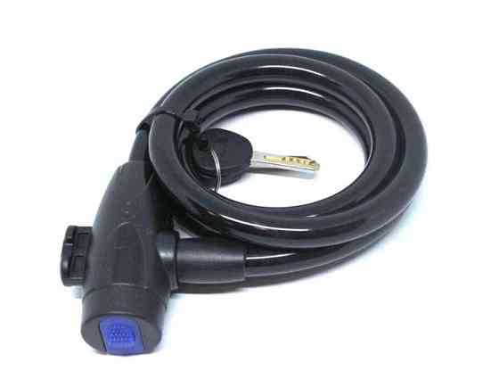 Замок на колесо (трос 1200*12mm) (с ключом) (черный) (TY582B) KL Мукачево