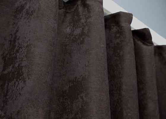 Комплект коротких штор VR-Textil Жакард Sultan XO № 1122ш 130х170 см 2 шт Венге (35-0092) Київ