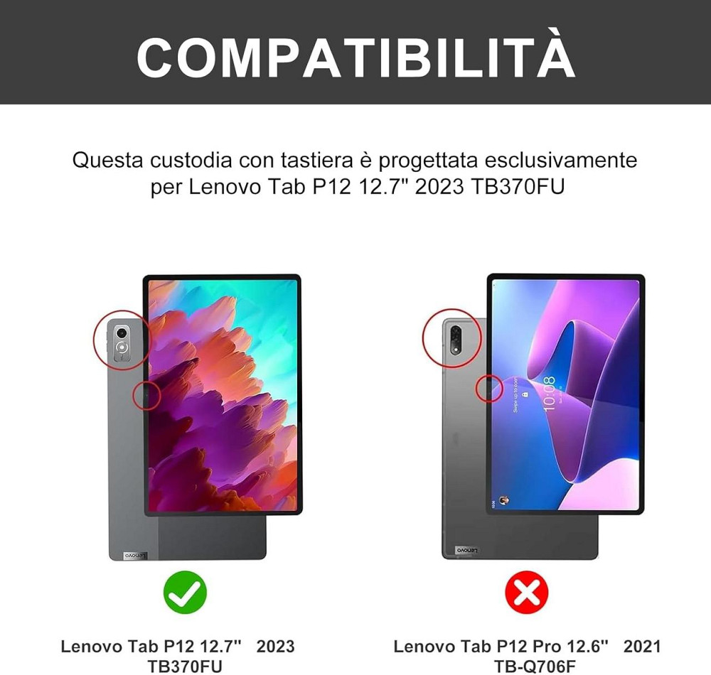 Чохол-підставка для Lenovo Tab P12 12.7” TB370FU, 2023 захисний чохол-книжка з регульованим кутом нахилу, чорний Київ - фото 2