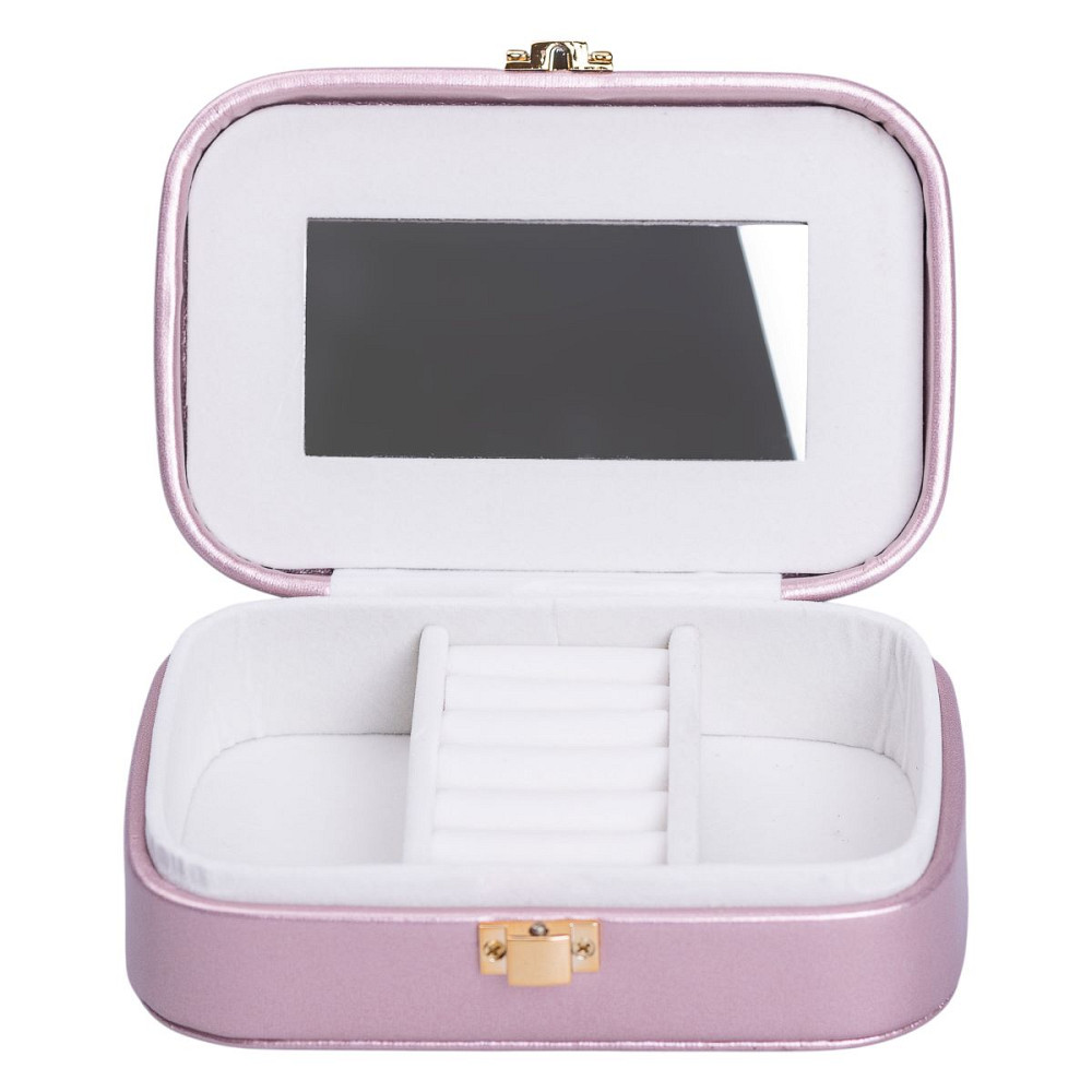 Скринька для прикрас з еко шкіри 15×10×5 см із дзеркалом органайзер для ювелірних виробів HP-5-33P Коломия - фото 1