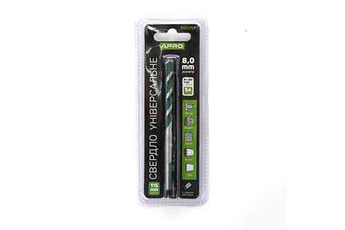 Сверло универсальное 8*115мм APRO Ровно