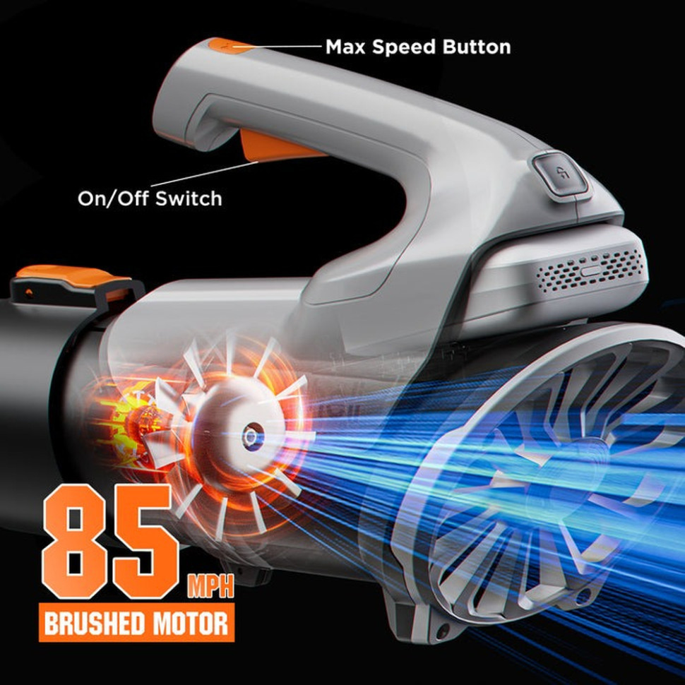 Воздуходувка-пылесос садовый Litheli питание от павербанка + Power Bank Litheli 10000mAh 45W 2А Винница - изображение 6