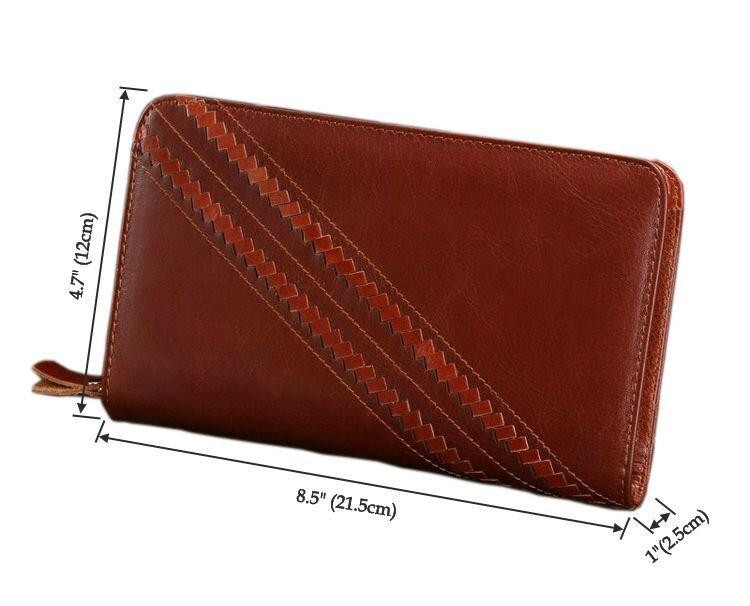 Мужской клатч кожаный Коричневый (Vintage) Киев - изображение 8