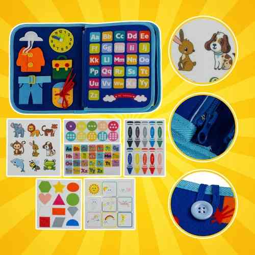 Маніпулятивна іграшка-дошка 7в1 настільна Kruzzel (26881) Синя Нововолинськ