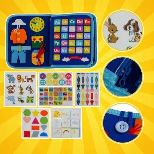 Маніпулятивна іграшка-дошка 7в1 настільна Kruzzel (26881) Синя Нововолинськ - фото 4