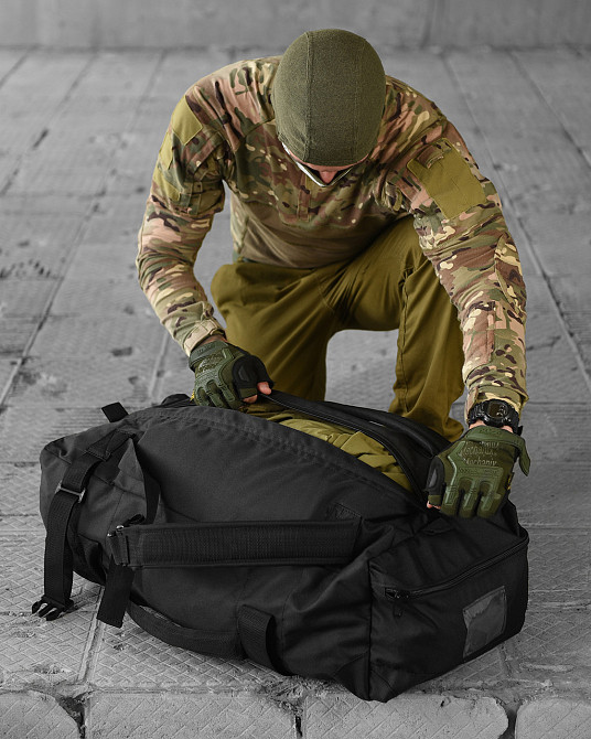 Сумка рюкзак тактическая полиция НГУ походная 3 в 1 на 65 л рюкзак черный усиленный Одесса - изображение 7
