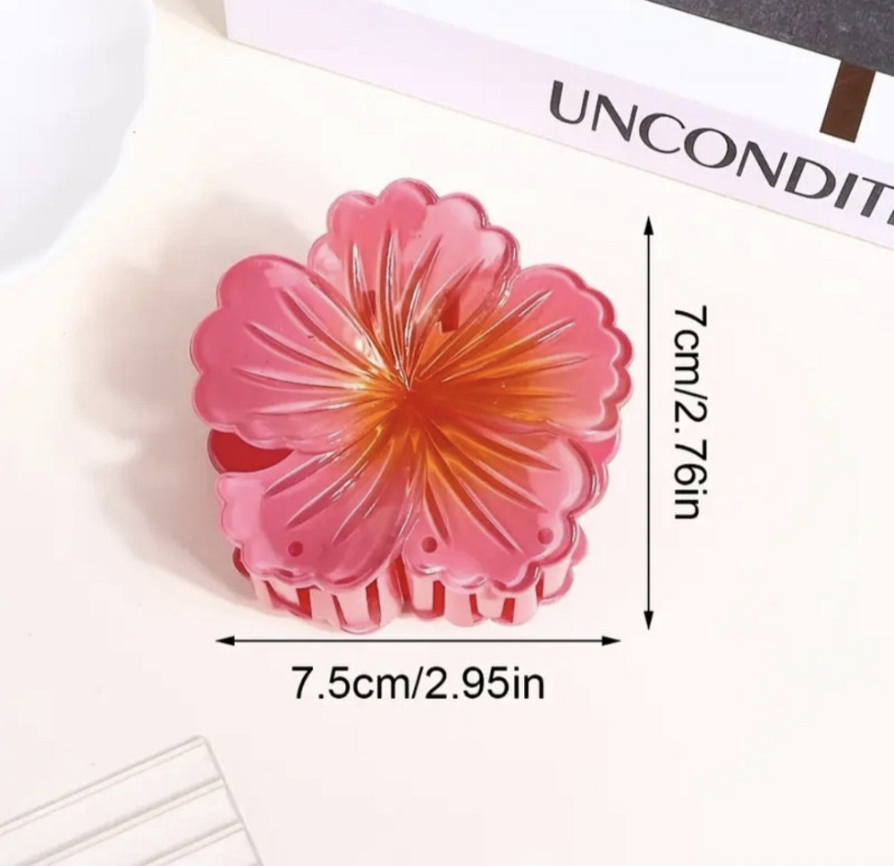 Заколка-крабік квітка Червоний Смела - изображение 3