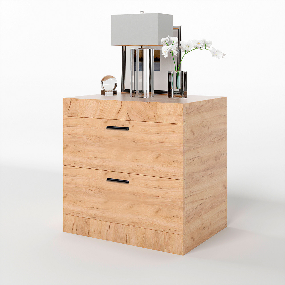 Тумба прикроватная Эверест Соната 50х38х50 дуб крафт золотой (DTM-2712) Львов - изображение 1