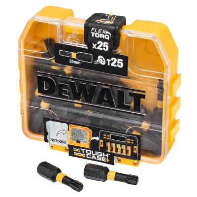 Набір біт DeWALT EXTREME FLEXTORQ, Torx, T25, L = 25 мм, 25 шт, TOUGH CASE (DT70558T) Вінниця - фото 1