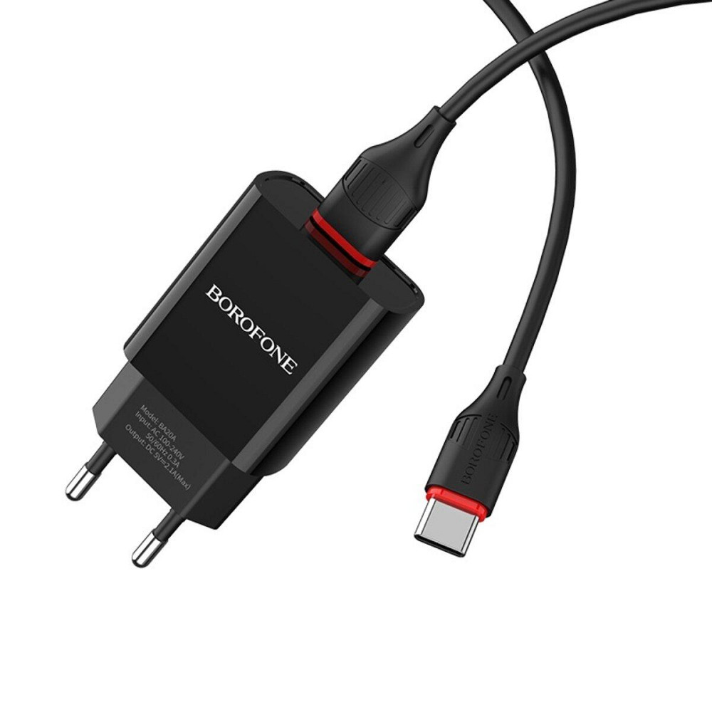 Сетевое зарядное устройство BOROFONE BA20A Sharp single port charger set, цвет черный BA20ACB Одесса - изображение 2