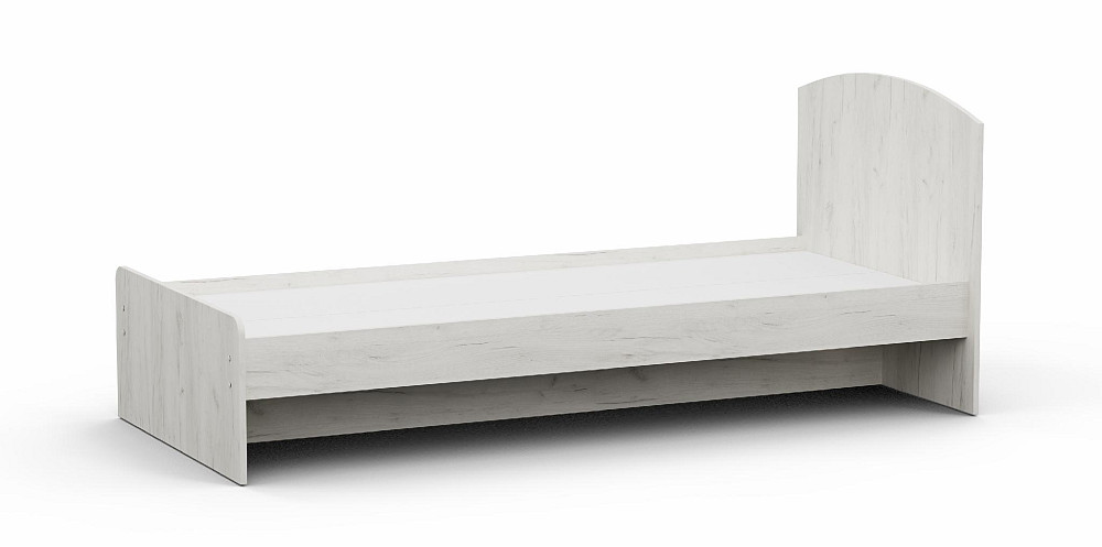 Ліжко односпальне L-1, Дуб Крафт Білий, 1930х900х800 Львів - фото 1