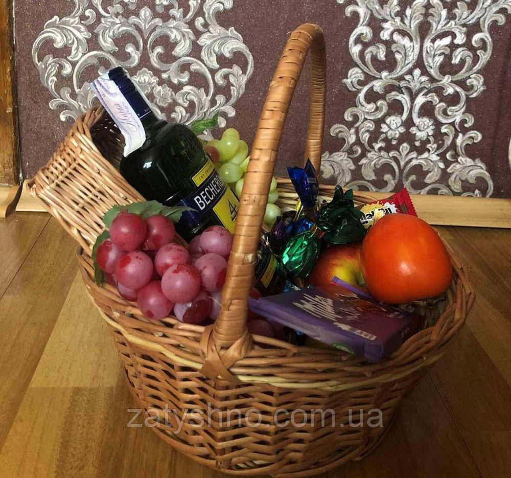Кошик плетений з лози для подарунків співробітникам Київ - фото 10